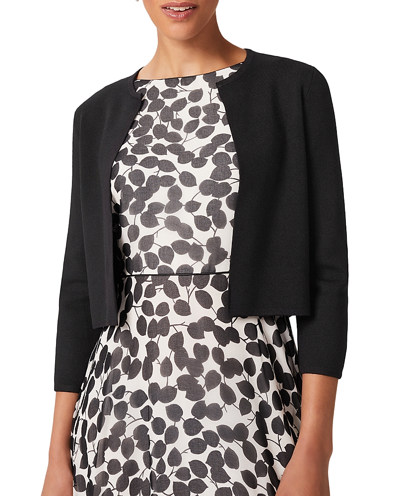 Hobbs London Ella Cropped Cardigan In Black