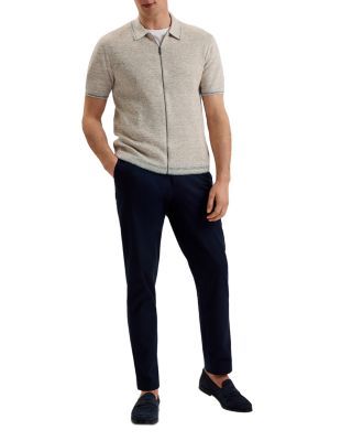 Rojor Textured Zip Front Shirt