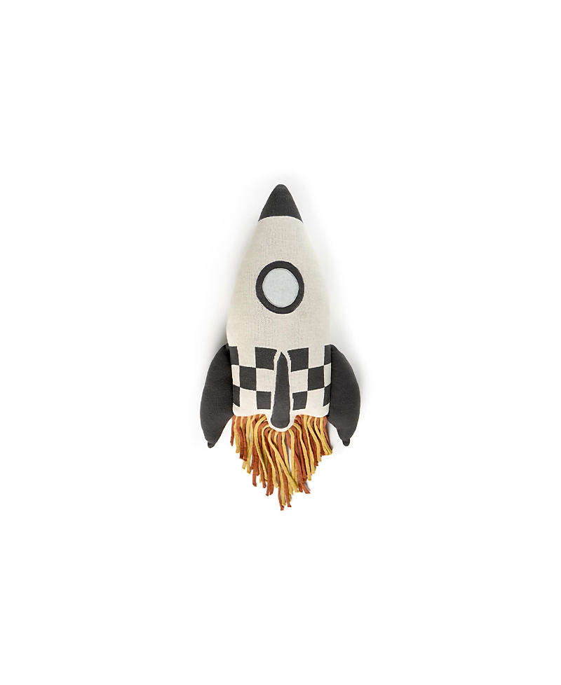 Lorena Canals Rocket Cushion In Natural/charcoal/sky Blue Mel