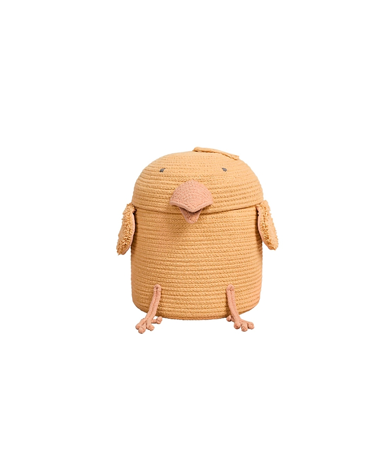 Lorena Canals Basket Charlie The Chicken In Golden/rose/dark Grey