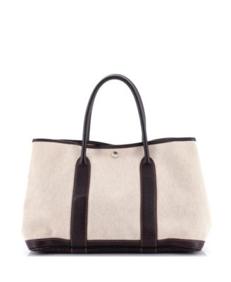 Pre-Owned HERMÈS - 36 Garden Party Tote Toile and Leather