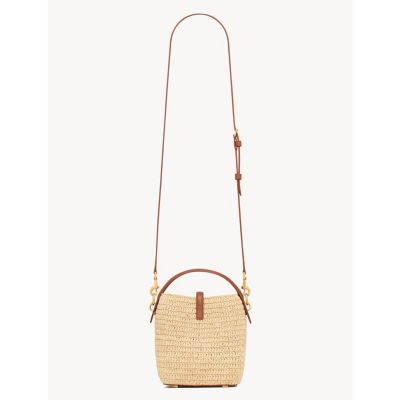 Le 37 Mini Bucket Bag in Raffia