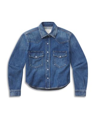 Cropped Western Denim Shirt