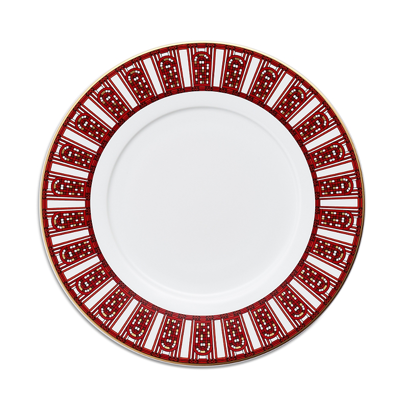 Gien France Arcadia Red Dessert Plates, Set Of 2