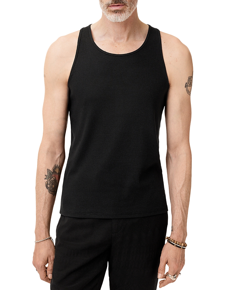Shop John Varvatos Olin Classic Rib Tank In Black