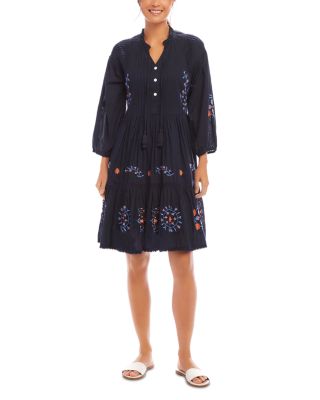 Karen Kane - Embroidered Lace Trim Dress
