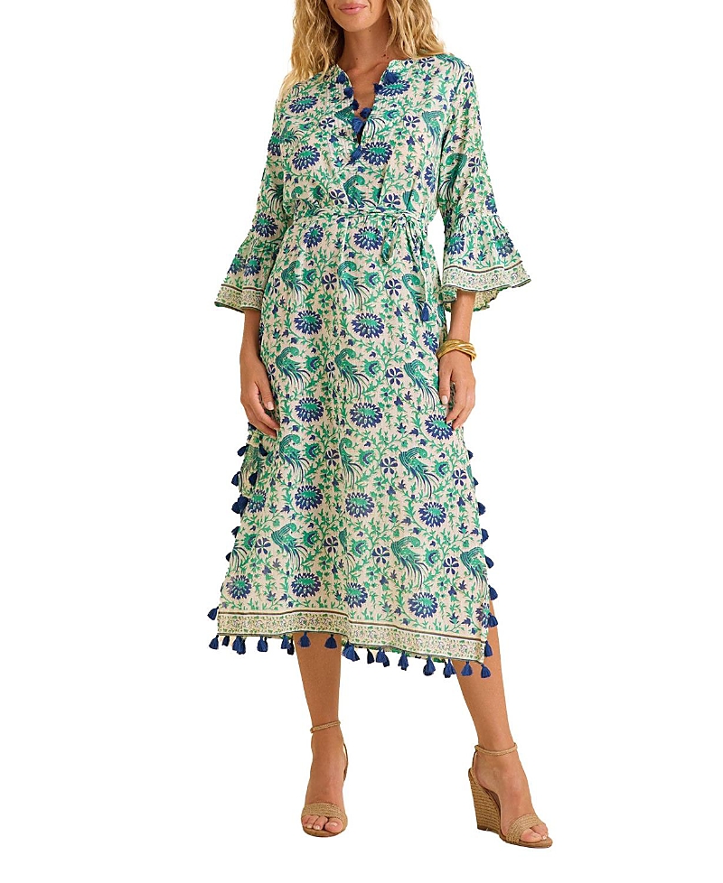 Calypso St Barth Calypso St. Barth Sarina Kaftan In Goa Print