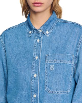 Cropped Denim Shirt