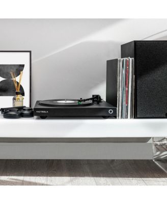  Hi-Res Onyx Bluetooth Turntable with aptX Adaptive Audio and Audio Technica AT-VM95E Cartridge