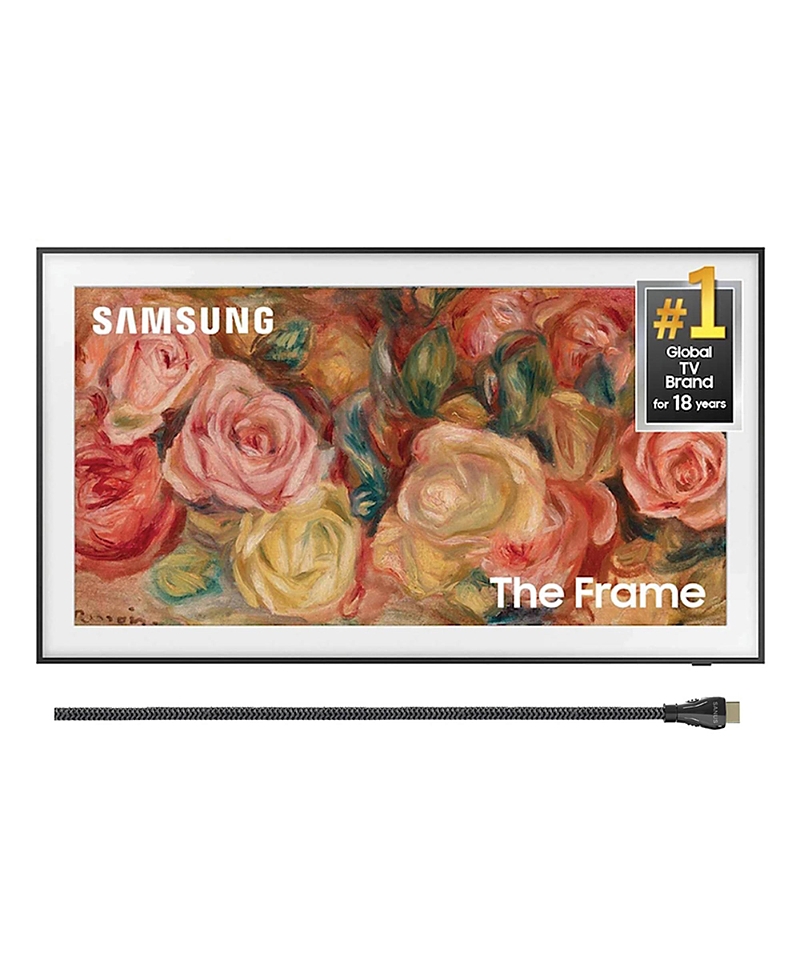 Samsung LS03D 55 4K The Frame Qled Hdr Smart Tv with Slim-Fit Wall Mount & 8K Hdmi Cable