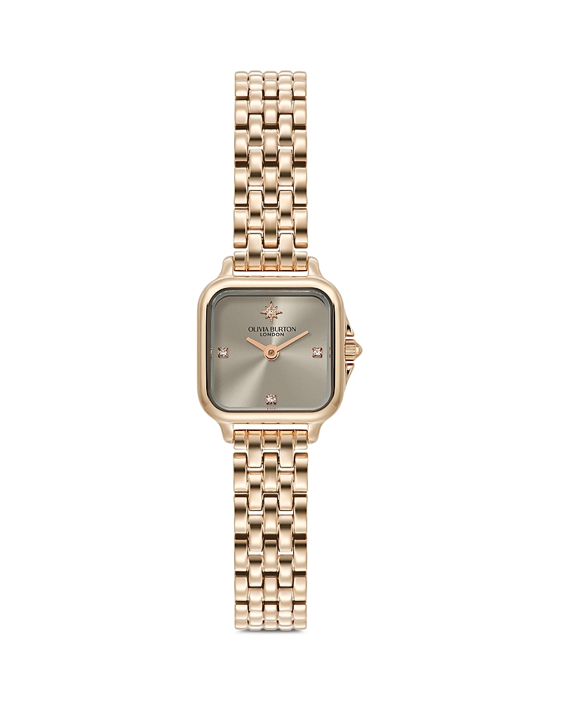 Olivia Burton Grosvenor Mini Watch, 20mm In Grey/rose Gold