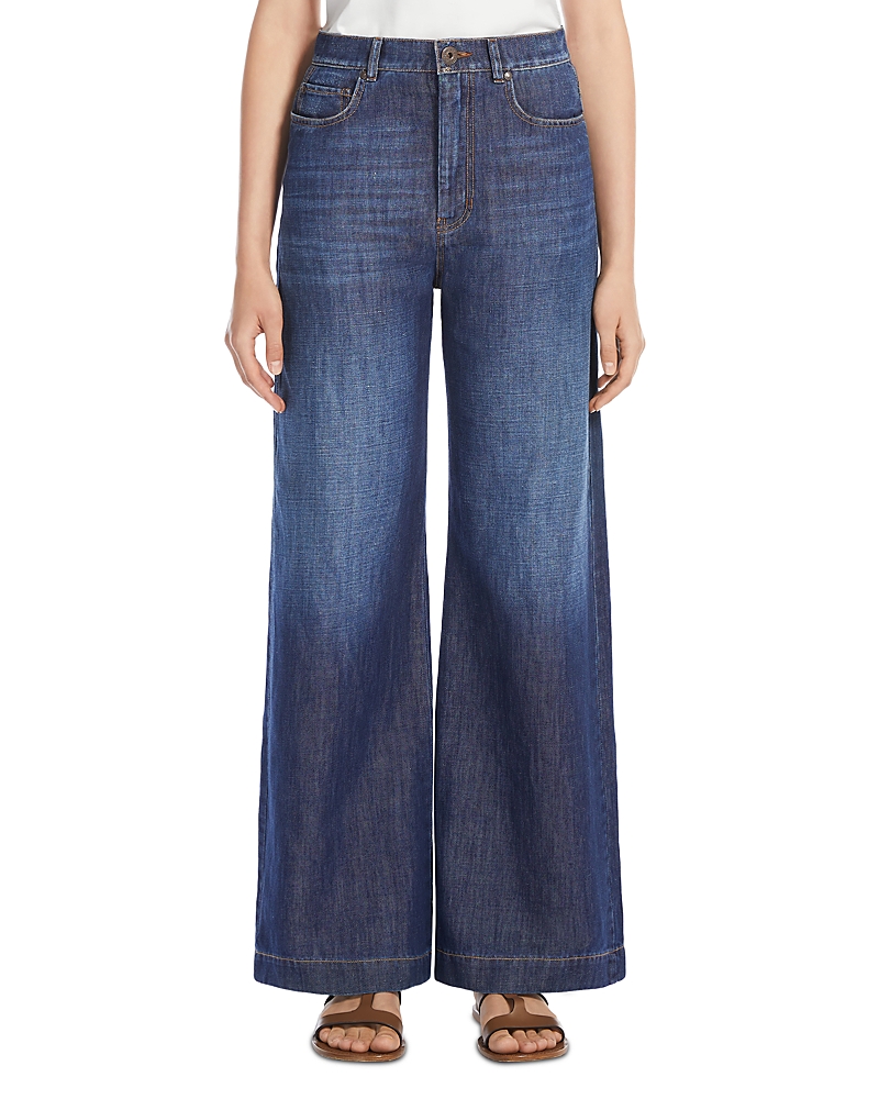 Weekend Max Mara Volpino Wide Leg Jeans in Navy
