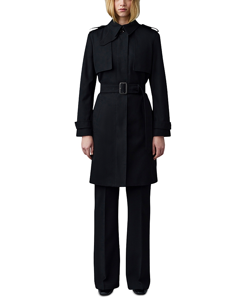 Mackage Winn Classic Trench Coat In Black