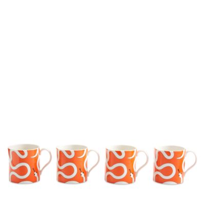 Eden Porcelain Mugs, Set of 4