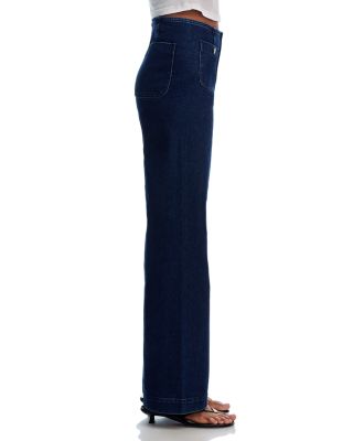 High Rise Patch Pocket Jeans in Dark Wash - Exclusive