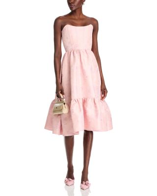 Virginia Ruffled Hem Strapless Dress