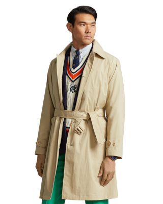 Stretch Cotton Balmacaan Topcoat