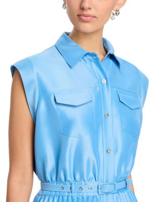 The Natalyia Pleated Shirt Dress