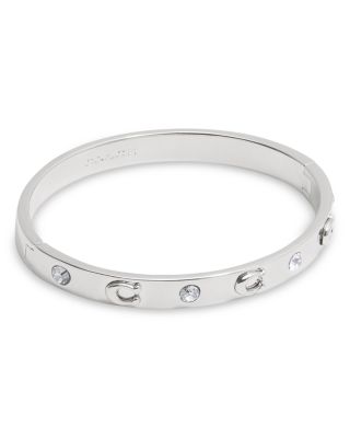 COACH - Signature Stone Sculpted C Bangle Bracelet
