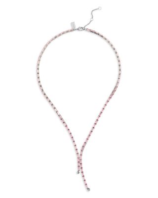 COACH - Baguette Tennis Y Necklace, 17"-19"