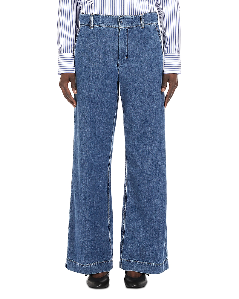 Max Mara Buono Wide Leg Jeans in Ultramarine