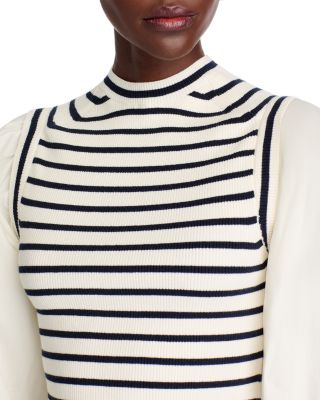 トップス READY MADE Derek Lam 10 Crosby Tirza Mixed Media Sweater Top | Bloomingdale's