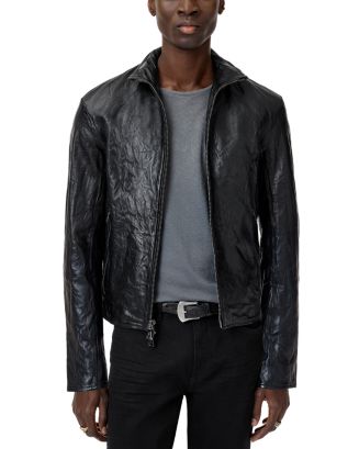 John Varvatos Ansel Crinkle Leather Jacket | Bloomingdale's