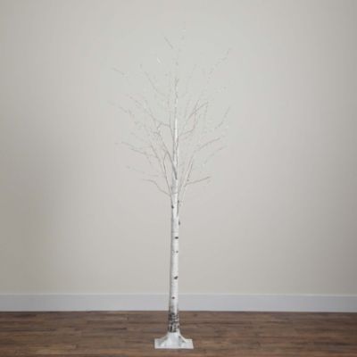 3&#39; Pre Lit Artificial White Birch Christmas Tree with 92 Warm White LED Lights