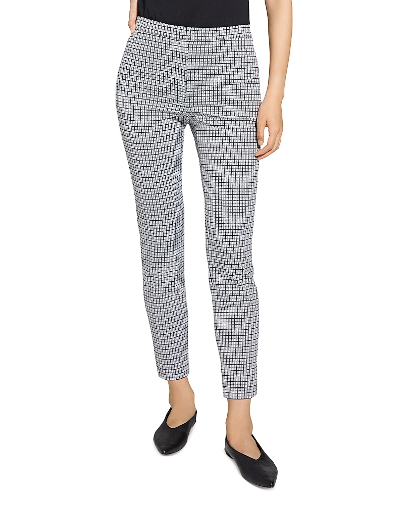 Theory Tapered High-rise Pants In Fog Multi