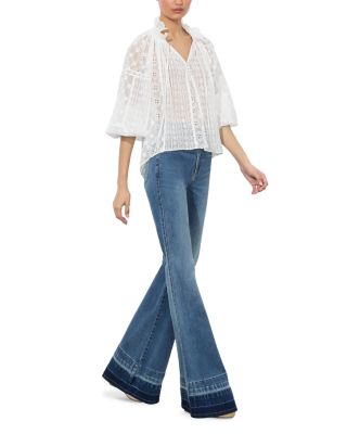 Noah Eyelet Peasant Top