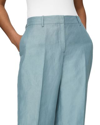 Gates Full Leg Linen Blend Pants 