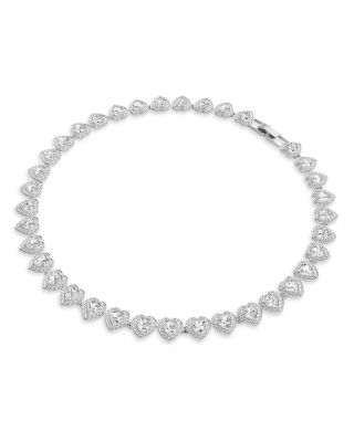 Ariana Grande Crystal Heart Halo Tennis Necklace, 14.875-17.75"