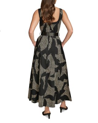 Printed Square Neck Maxi Dress