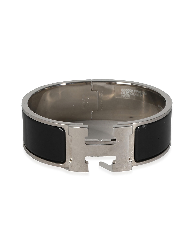 Pre-owned Pre-owned Hermes Hermes Clic Clac Palladium Plated Bracelet
