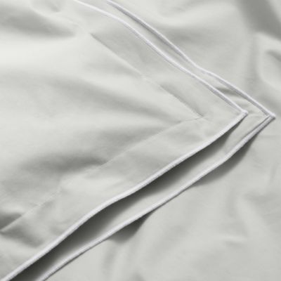 Tipped Double Flange Percale Bedding Collection - Exclusive