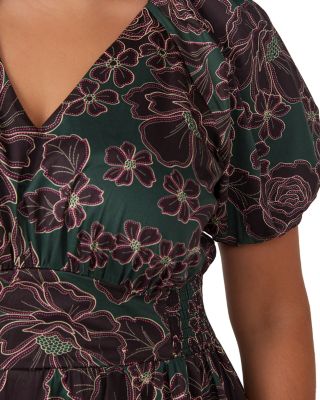 Wildflower Raglan Sleeve Midi Dress