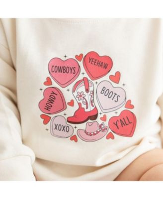  Howdy Valentine's Day Long Sleeve Romper - Baby