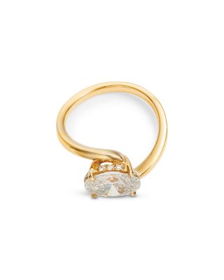 Certified Lab Grown Diamond Oval Solitaire Ring in 14K Yellow Gold, 2.0 tcw