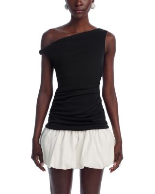 Wesley Mixed Media Bubble Hem Mini Dress