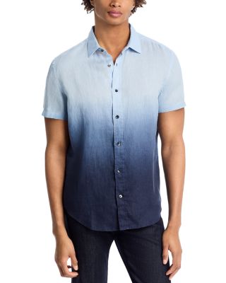 Dip Dye Short Sleeve Linen Shirt - Exclusive