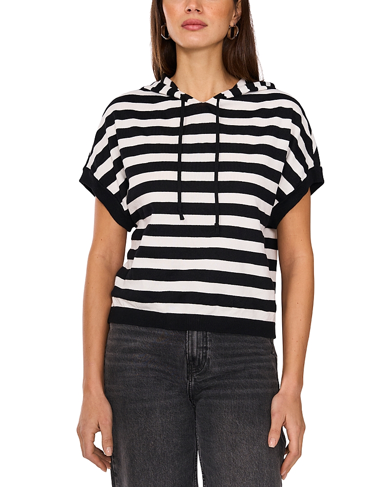 Vince Camuto Hooded Sweater In Rich Black