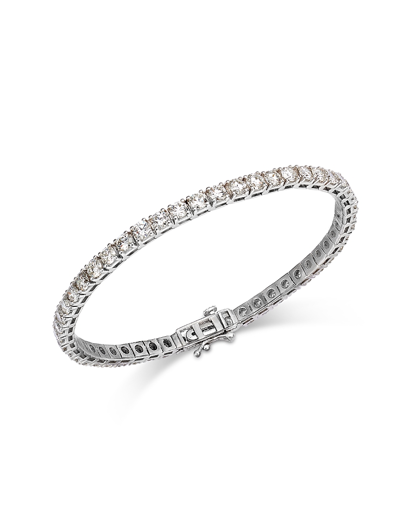 Bloomingdale's Fine Collection Certified Lab Grown Diamond Tennis Bracelet In 18k White Gold, 7.0 Ct. T. W. In White