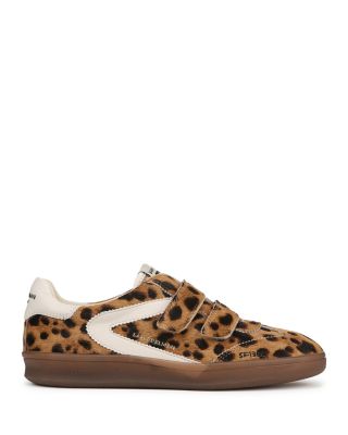 Women&#39;s Talia Leopard Print Calf Hair Sneakers