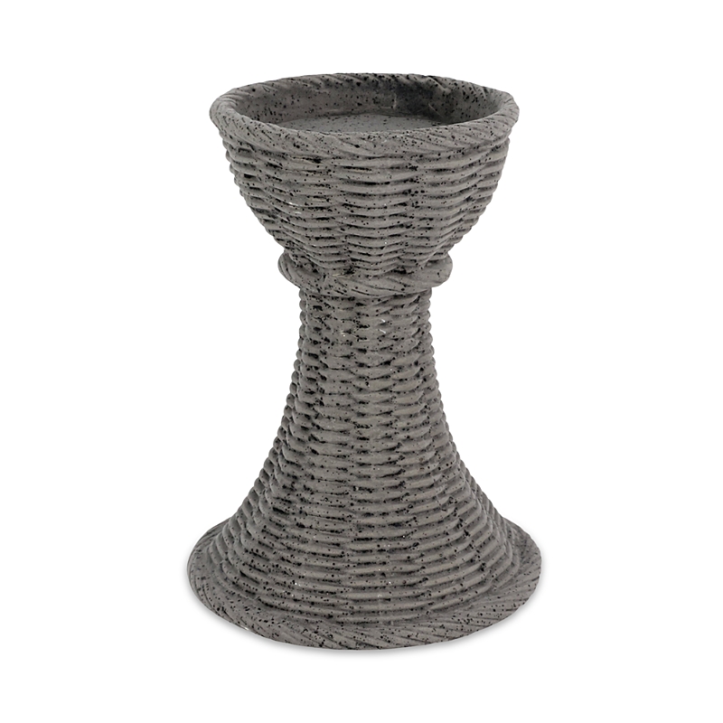 Vietri Casa Larger Candlestick In Gray