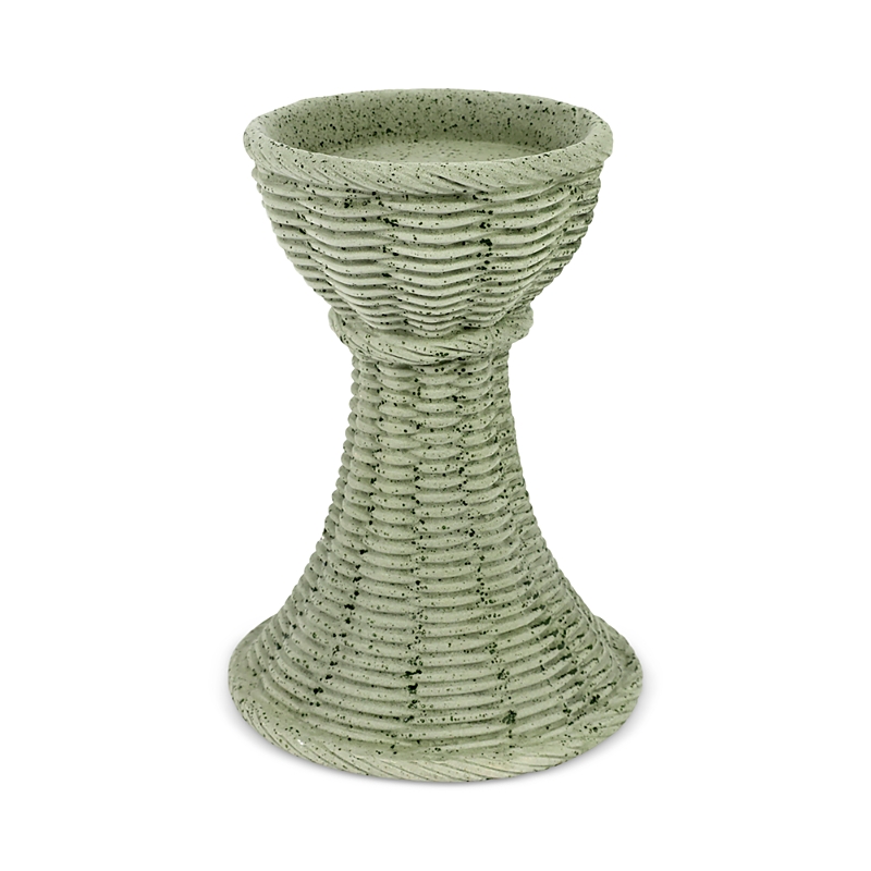 Vietri Casa Gray Large Candle Stick In Green
