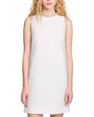 Sandro - Short Dress with Rhinestone Trim