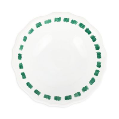 Lisbon Green Stitch Serving Bowl