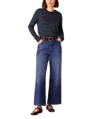 Striped Crewneck Pocket Top