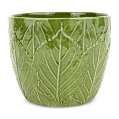 Viva Garden Embossed Leaves Cachepot