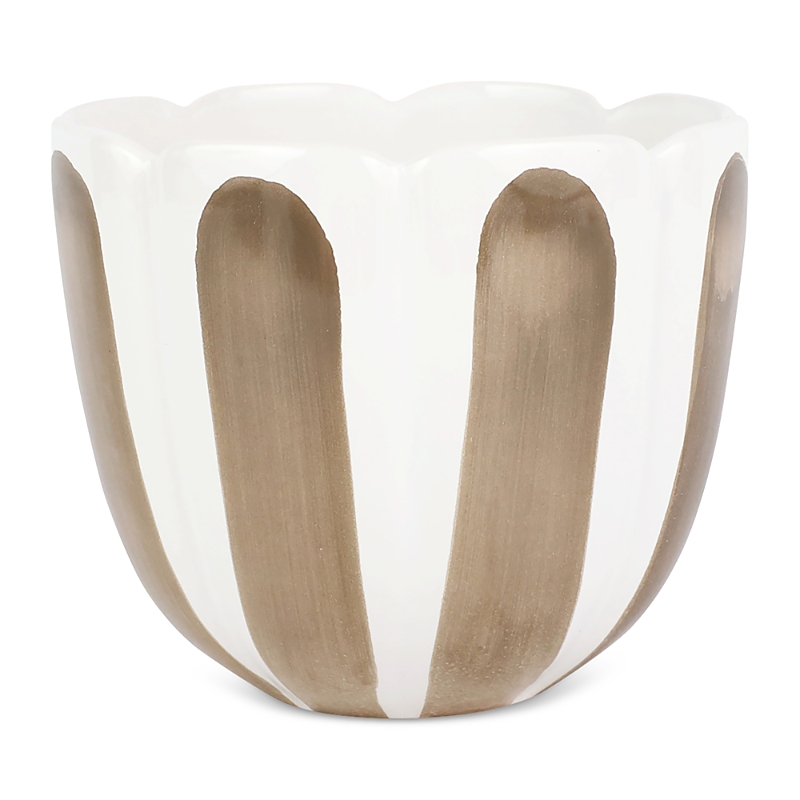 Vietri Viva Garden Tulip Large Cachepot In Brown